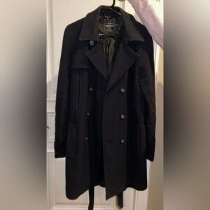 Topman Classic Navy Pea Coat